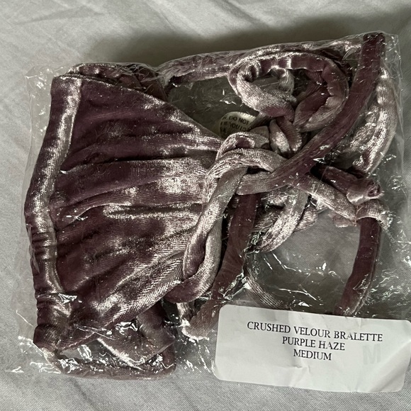 Moody Mermaid Crushed Velour Bralette AND Bikini Panty - Picture 4 of 7